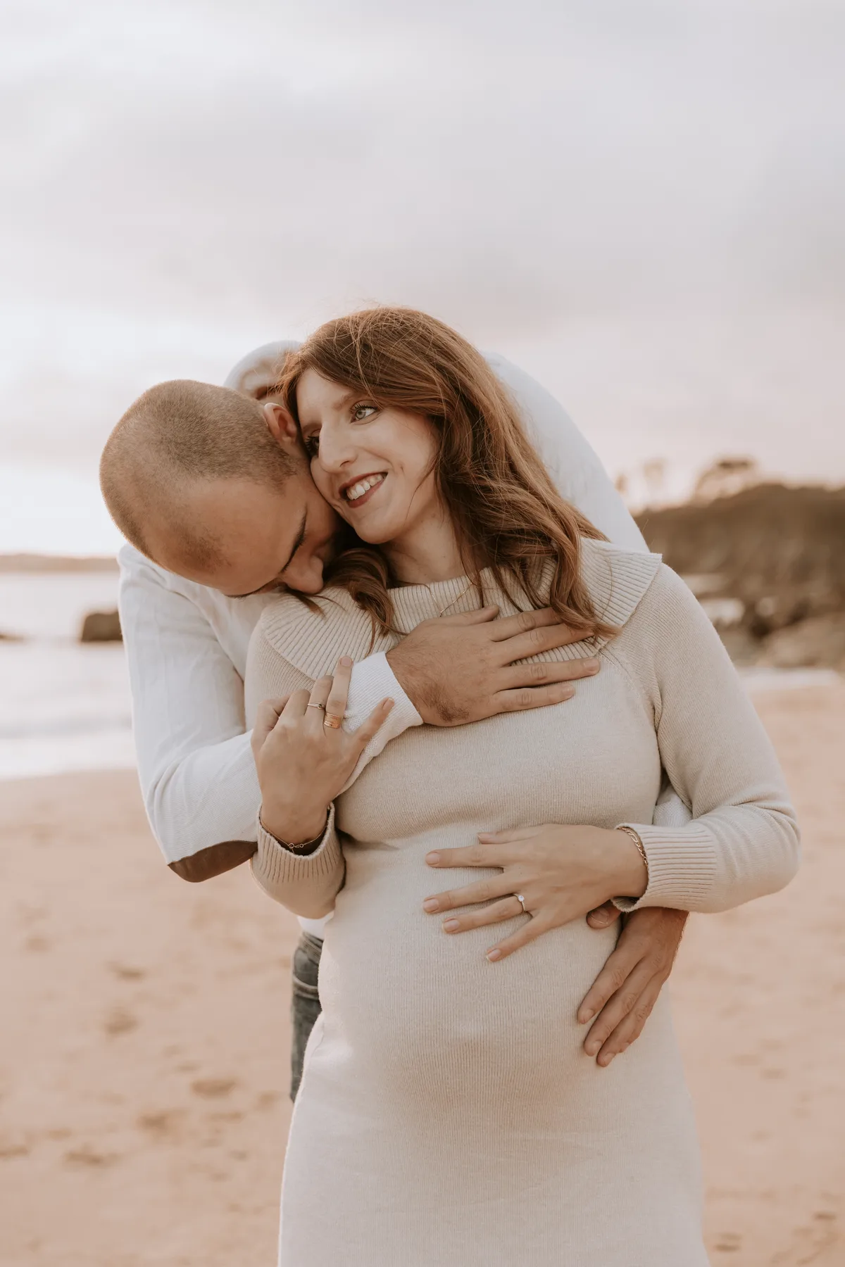 Séance maternité plage couple – Eronarts Brest
